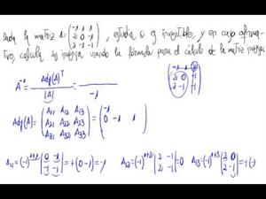 Inversa de una matriz 3x3 (Fórmula)