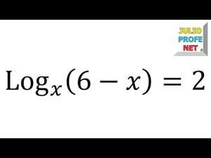 Solución de una ecuación logarítmica (JulioProfe)