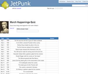 March Happenings Quiz