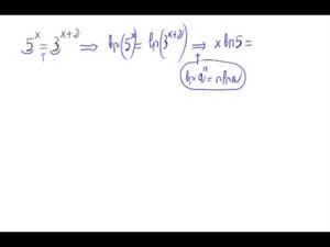 Ecuación exponencial usando logaritmos