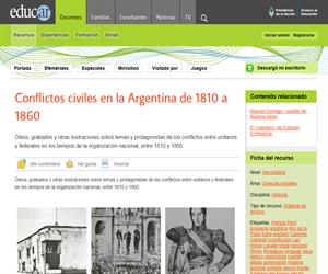 Conflictos civiles en la Argentina de 1810 a 1860