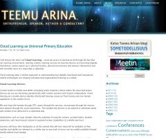 Cloud Learning as Universal Primary Education | Teemu Arina