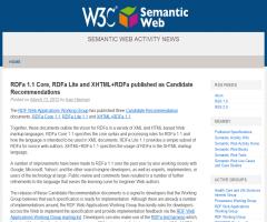 RDFa 1.1 Core, RDFa Lite and XHTML+RDFa published as Candidate Recommendations