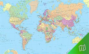 Mapa político  del mundo escala  1: 30.000.000
