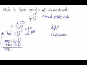Fracción generatriz de un número decimal