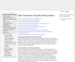 The Getty Vocabularies: project to publish as Linked Open Data  (Getty Research Institute)