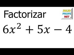 Factorización de un Trinomio de la forma ax^(2n)+bx^n+c (JulioProfe)