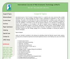 International Journal of Web & Semantic Technology (IJWesT)