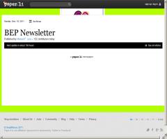 BEP Newsletter - Dic. 18, 2011
