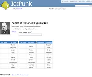 Names of Historical Figures Quiz