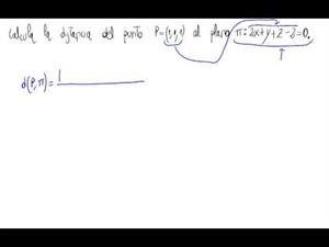 Distancia entre punto y plano (Fórmula)