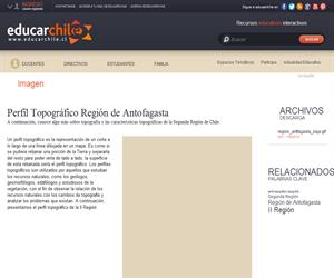 Perfil Topográfico Región de Antofagasta (Educarchile)