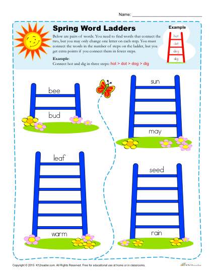 Spring Word Ladders
