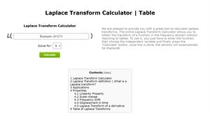 Laplace Transform Calculator