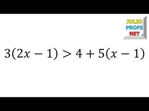 Solución de una desigualdad lineal (JulioProfe)