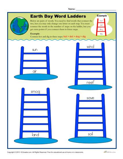 Earth Day Word Ladders
