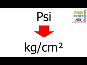 Convertir unidades de presión: de Psi a kg/cm²