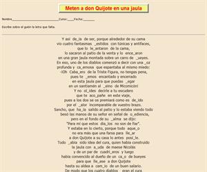 56ª Ficha de ortografía de Don Quijote de la Mancha