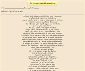 77ª Ficha de ortografía de Don Quijote de la Mancha