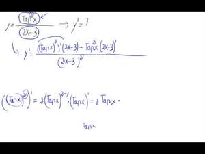 Derivada - Cociente de potencia de trigon. partido polinomio