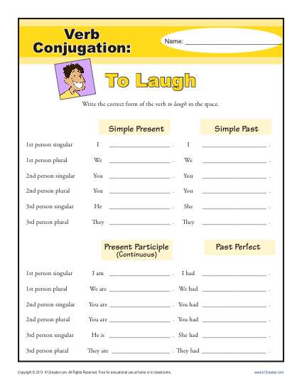 Verb Conjugations: To Laugh