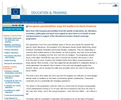 European personalities urge EU leaders to back Erasmus | European Commission