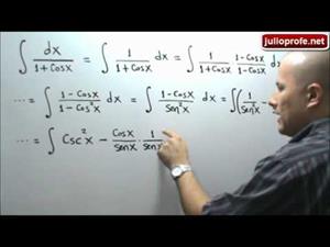 Solución de integral con expresión trigonométrica (JulioProfe)