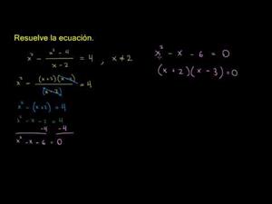 Resolviendo ecuaciones racionales  - parte 3 (Khan Academy Español)