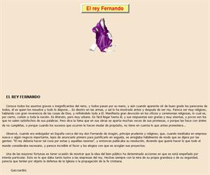 El rey Fernando, lectura comprensiva interactiva