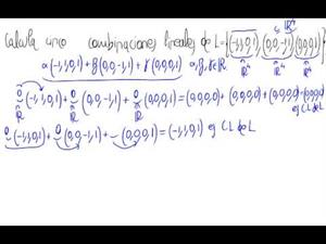 combinaciónes lineales de un conjunto de vectores