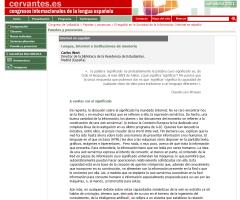 II Congreso Internacional de la Lengua Española. El español en la Sociedad de la Información. Carlos Wert.