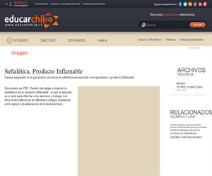 Señalética, Producto Inflamable (Educarchile)