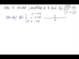 Continuidad y derivabilidad de una función (función partida)