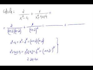 Operación entre fracciones algebraicas