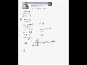Problema de sistemas de ecuaciones con parámetros