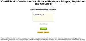 Coefficient of variation calculator