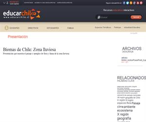 Biomas de Chile: Zona lluviosa (Educarchile)