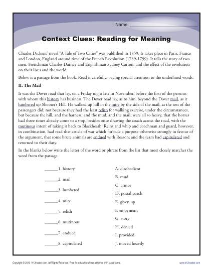 Context Clues: Reading for Meaning