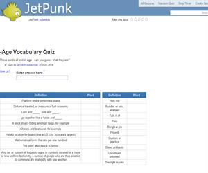 -Age Vocabulary Quiz