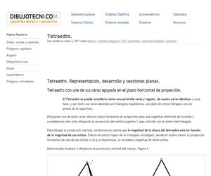 Tetraedro. Representación y secciones.