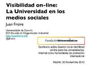 Visibilidad on-line: La Universidad en los Medios Sociales