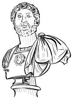 Marco Aurelio (lámina coloreable)