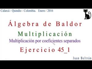 Multiplicación de polinomios por coeficientes separados