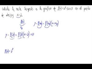 Cálculo recta tangente a una función en un punto