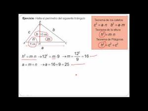 Problemas con los Teoremas de los Catetos y la Altura