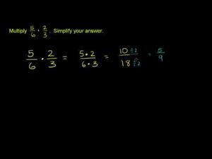 Multiplicación de fracciones (Khan Academy Español)