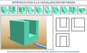 Introducción a la visualización de piezas. Ejemplo 3. Dibujo Técnico