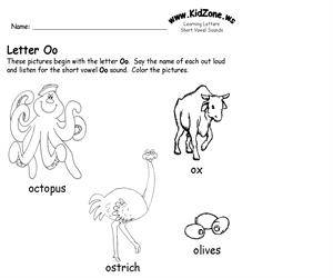 Activity sheet ? Oo sound (Educarchile)