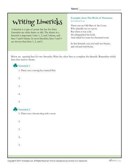 Writing Limericks