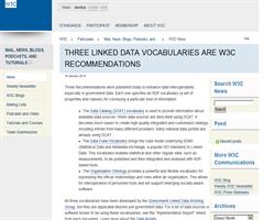 Three Linked Data Vocabularies are W3C Recommendations